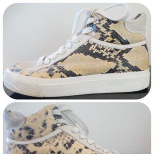 Rag & Bone Cream Snake Suede ARMY High Top Sneakers Size 7US/37.5EU